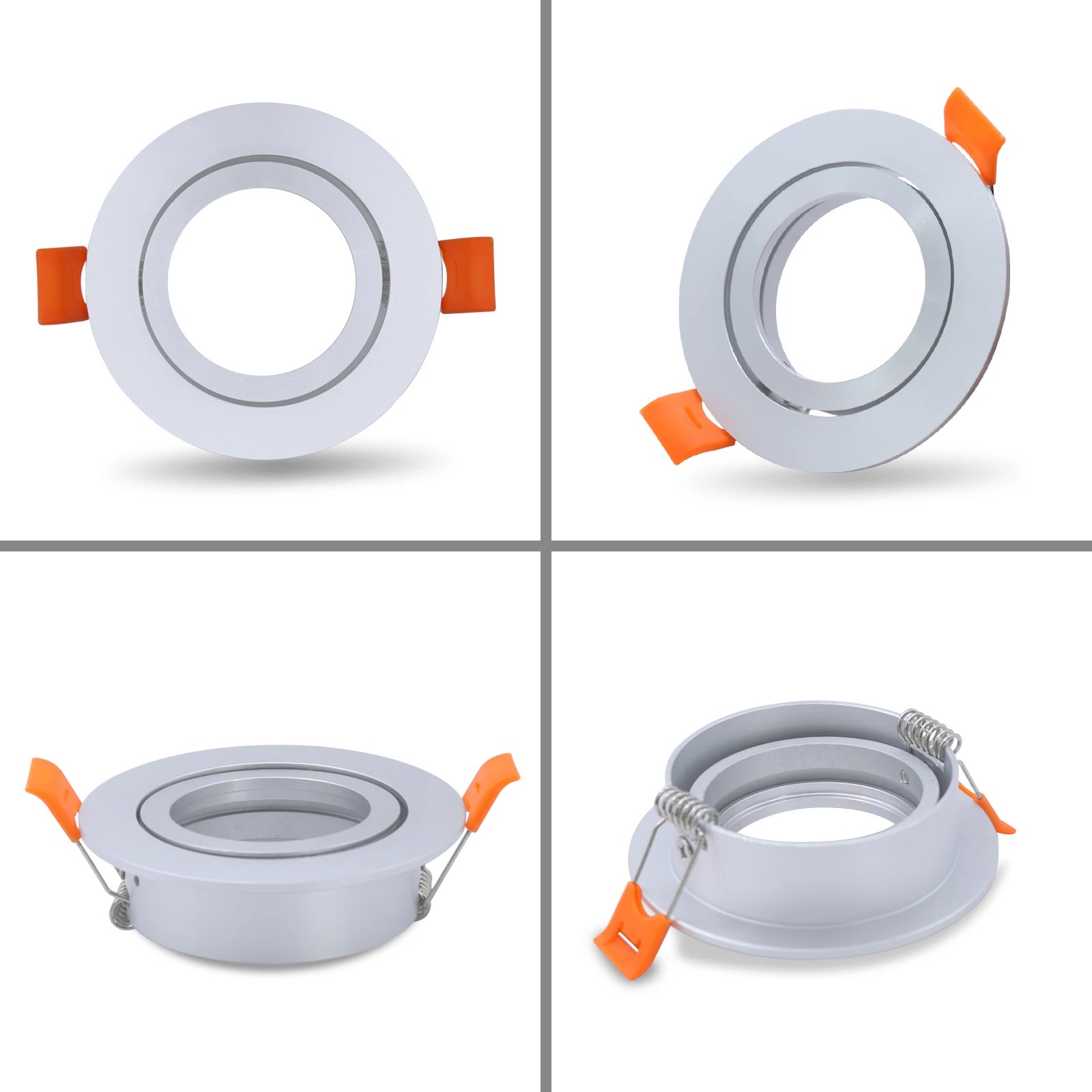 Led Plafond Spot Licht Frame 4/6/10Pcs Mr16 Gu10 Armatuur Verstelbare Inbouw Led Licht Led Plafond Lamp Armaturen Gu10 Frame