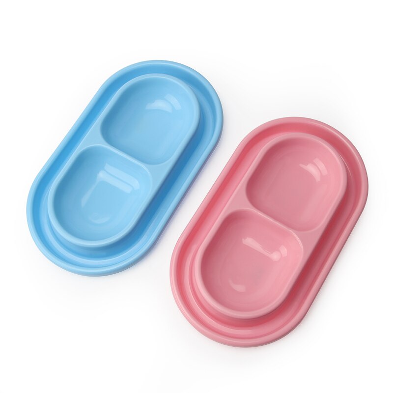 Double bol en plastique pour animaux de compagnie, fournitures d'alimentation pour chat, bol de nourriture pour chien, anti-fourmis, plat d'eau