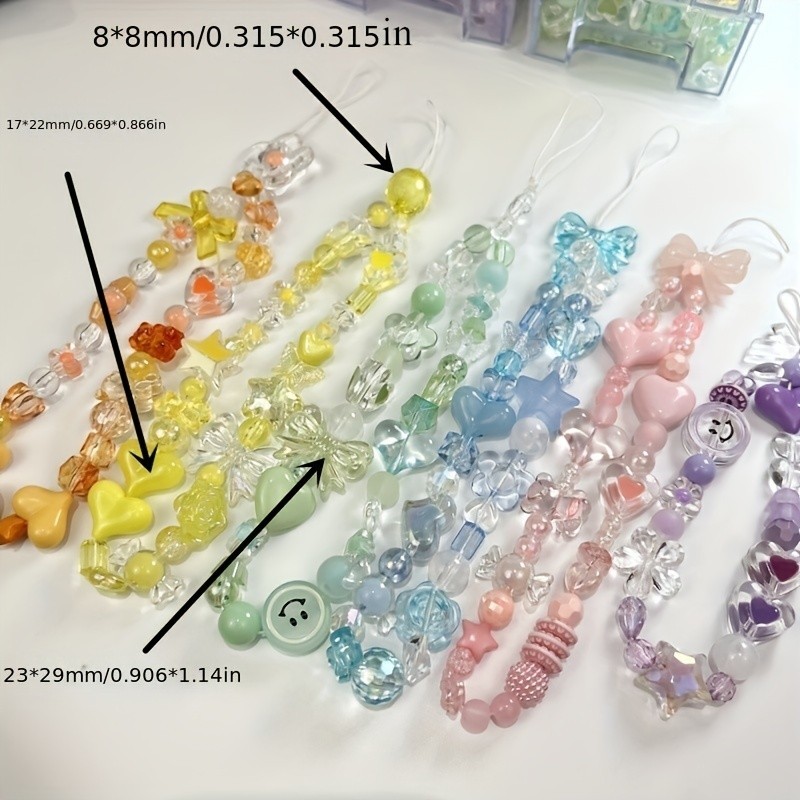 50 g/paquete de cuentas sueltas acrílicas de colores mezclados de estilo mixto para pulsera, collar, suministros de joyería, accesorios hechos a mano DIY