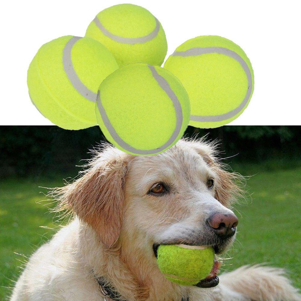 4 stks/pak 6 cm Tennisbal Giant Huisdier Speelgoed Tennisbal Hond Chew Speelgoed Handtekening Mega Jumbo Kinderen Speelgoed Bal outdoor Huisdieren Benodigdheden