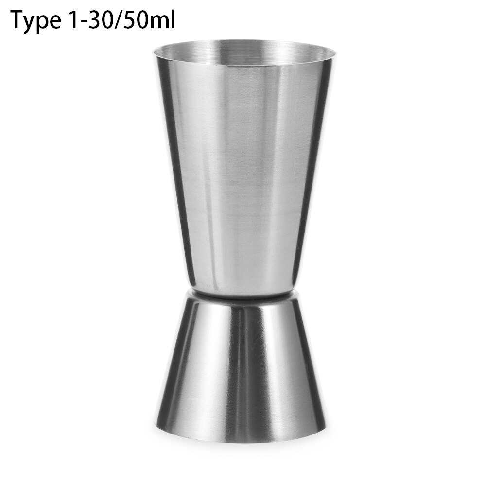 15/30ml or 20/40ml Stainless Steel Cocktail Shaker Measure Cup Dual Shot Drink Spirit Measure Jigger Kitchen Bar Gadgets: Type 1-30 and 50ml