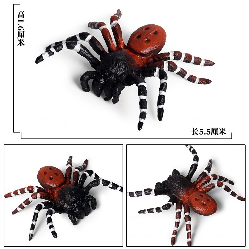 Halloween Simulation Plastic Horror Black Spider Model Joking Tricky Birthday Toys DIY Decoration Party Ornaments Props