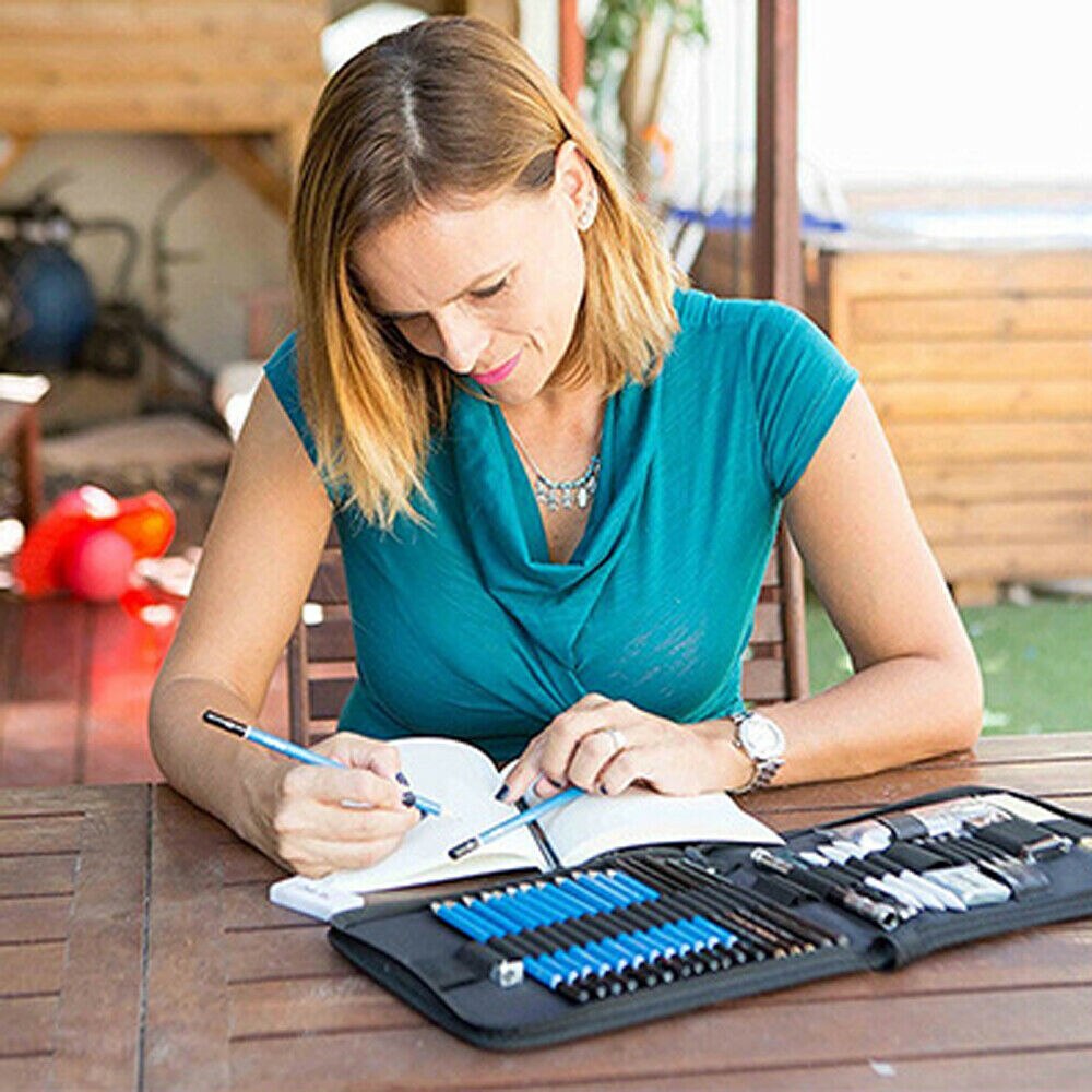 42Pcs Painting Art Sets Shcool Office Home Sketch Drawing Pains Set Graphite Sketch Pens Sketchbook For Drawing Art Supplies Kit