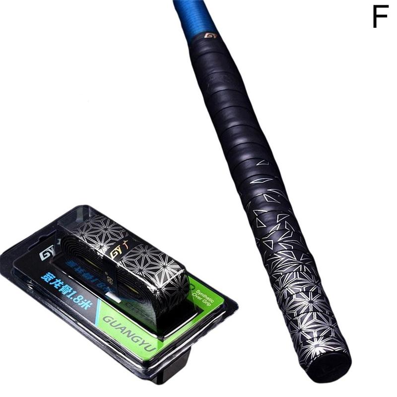 Gradient Colorful Fishing Rod Wrapped with Strap Sweatband Anti-Slip Printed Elastic Sweat Band Badminton Racket Grip Tape