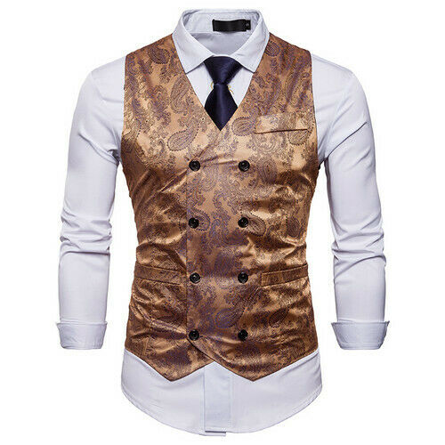Kostymväst för män slim fit smal bröllopsväst män botton formell business slim fit väst kostym smokingväst