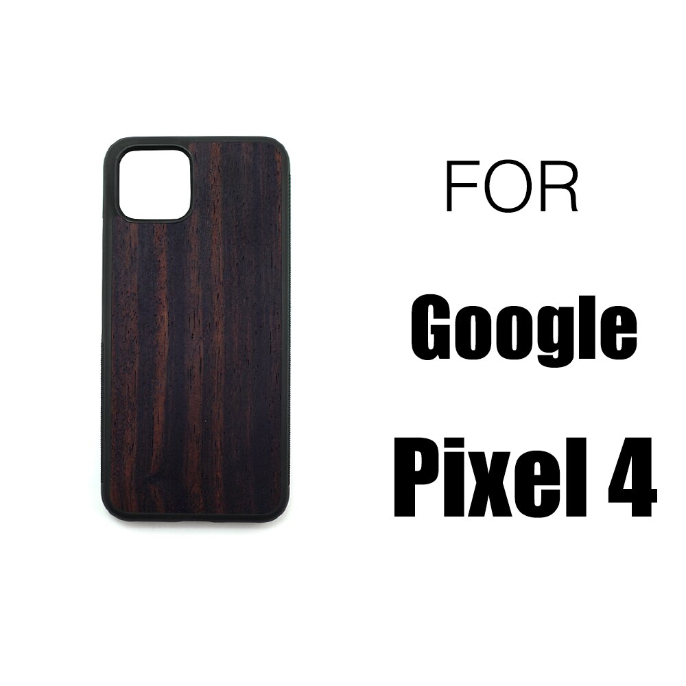 Funda de madera para Google Pixel 4 XL, protector trasero de TPU de palisandro para Google Pixel 4XL Pixel4: Ebony PIXEL 4