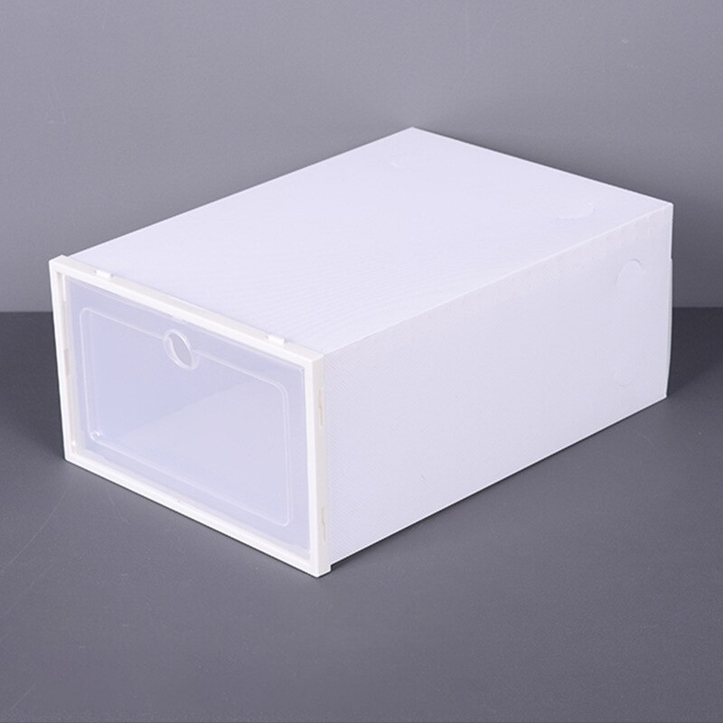 1PC Flip Shoes Box Thickened Transparent Drawer Case Plastic Shoe Boxes Stackable Box Shoe Organizer Shoebox Storage Shoe Rack