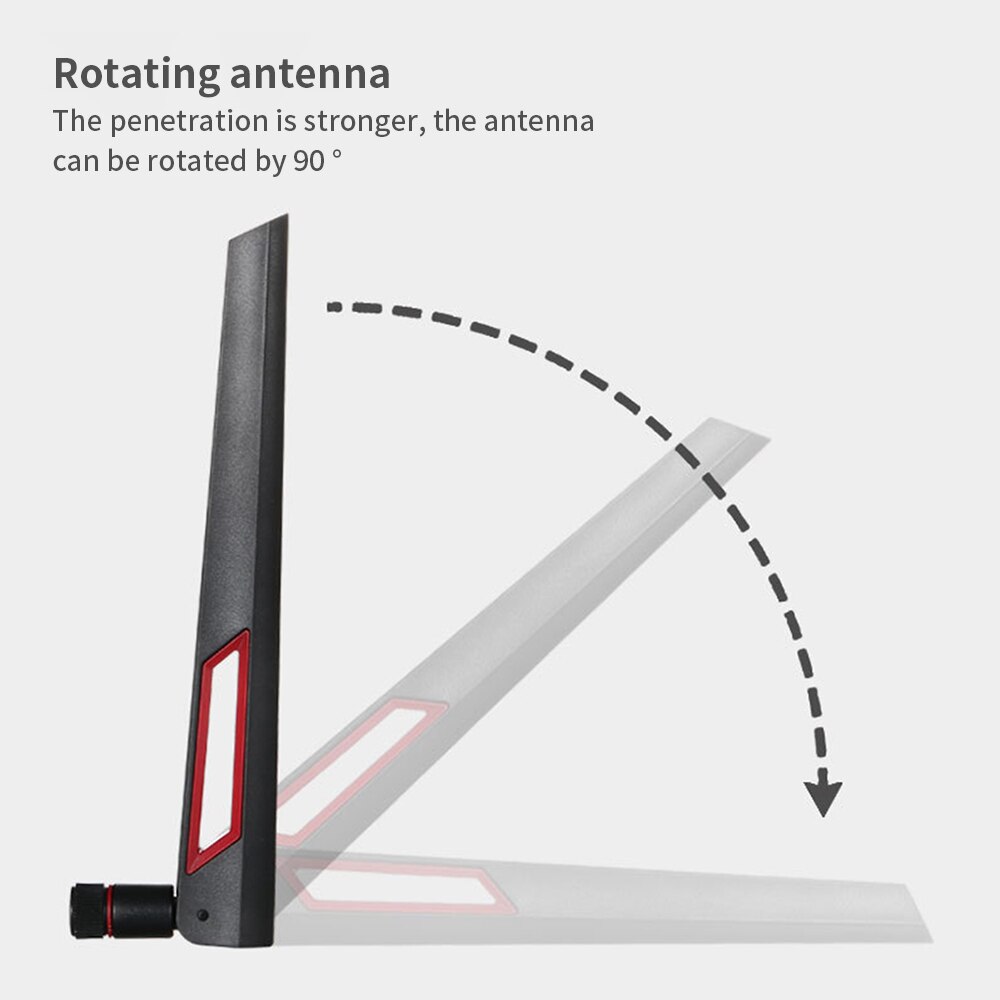 2.4GHz 5GHz 5.8Ghz Antenna 8dBi RP-SMA Connector Foldable Wireless Router Antenna Dual Band Wireless Wifi Router Antenna