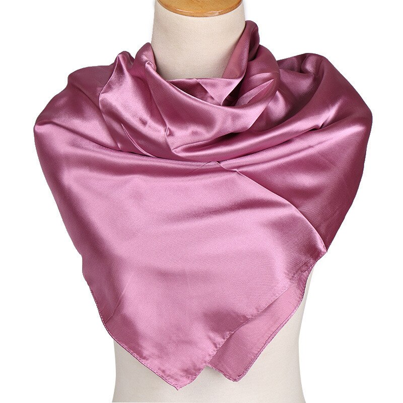 zijde vierkante sjaal voor vrouwen maleisië hijab effen kleur bandana vrouwelijke foulard moslim hijab sjaal islamitische hoofddoek
