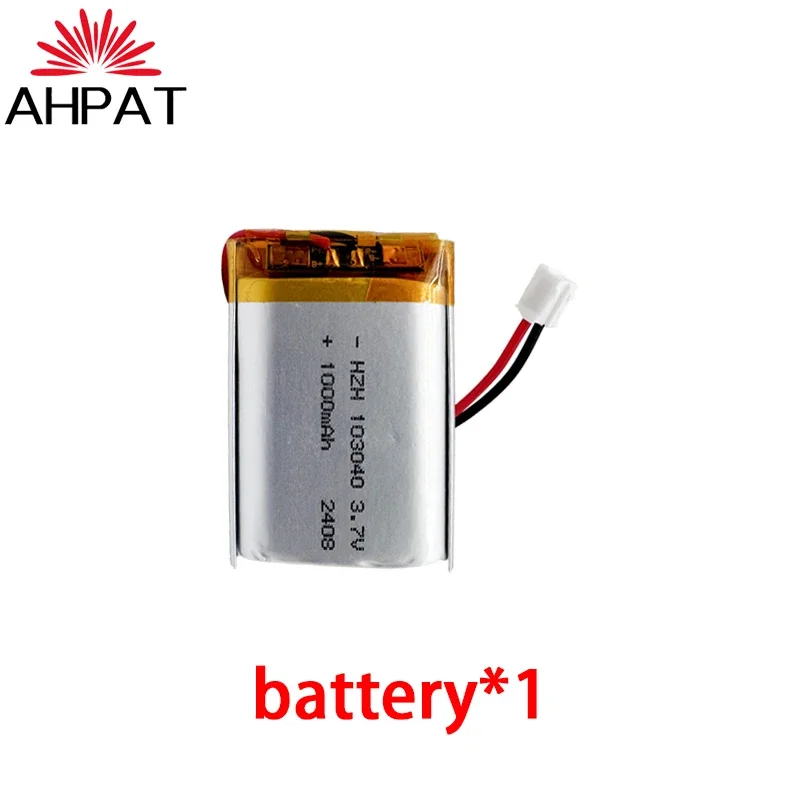 3.7V 803040 1000mAh Rechargeable Polymer lithium ion / Li-ion battery for MP3 player alarm speaker DVD GPS VR Car DVR: green