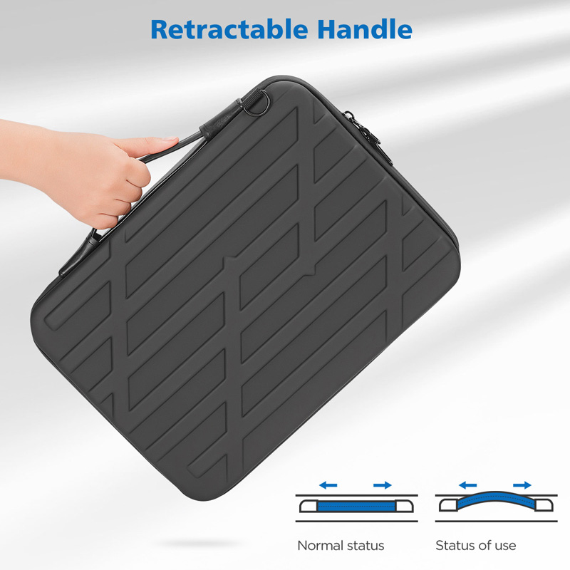 Nidoo datorväska hårt skal skyddande laptopväska för 13 " 14 " bärbar dator vattentät stötsäker datorväska svart