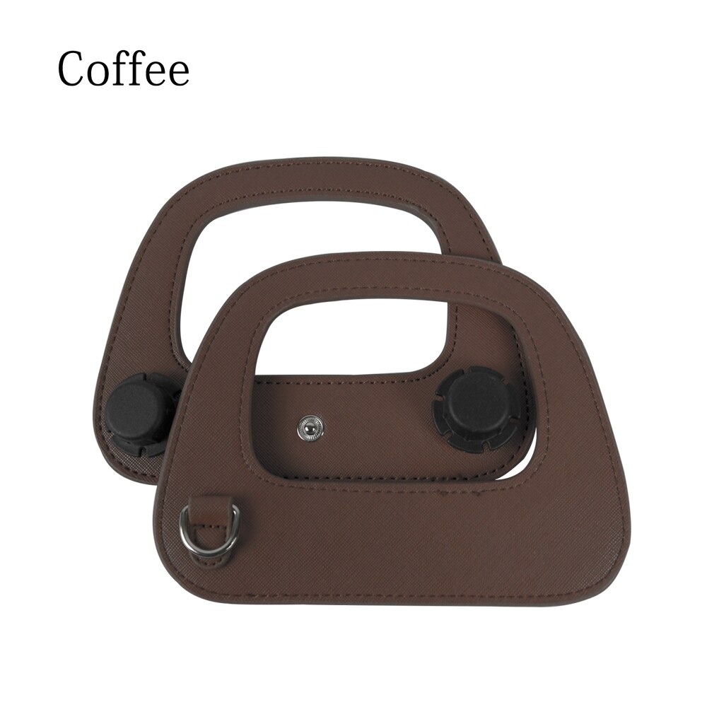 Tanqu Colorful D Buckle Ring Oblong Faux PU Leather Handle for Obag 50 Bag Handle for O Bag 50 Handbag Accessory: coffee