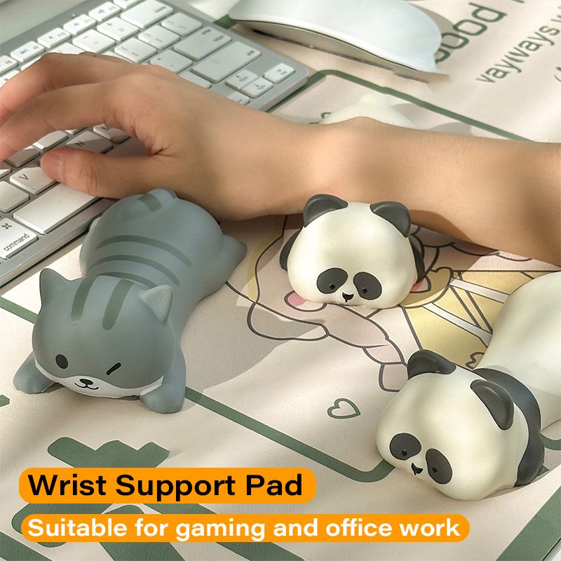 Cute Animal Wrist Rest Mouse Pad Support Ergonomics Memory Foam Desktop Computer Laptop Arm Rest Cat Dog Duck Panda Toys