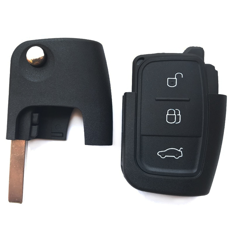 Estuche para mando a distancia para Ford s-max c-max Focus galaxy Mondeo ka 3 botones Flip plegable llave de coche en blanco