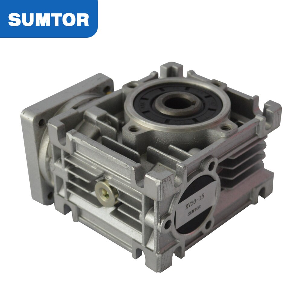 SUMTOR 7.5~60:1 Nema 23 RV30 Worm Gearbox Reducer 11mm input shaft 14mm output shaft