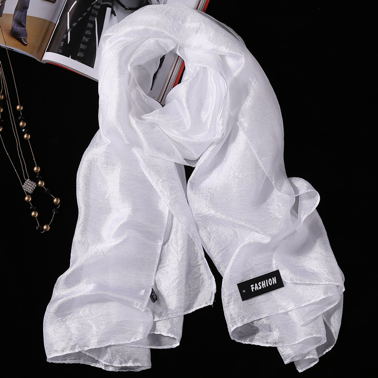2023 de lujo bufanda de para mujer liso seda liné chales bufandas verano señora pañuelos Pashmina Foulard Hijab 180*90Cm: Borgoña