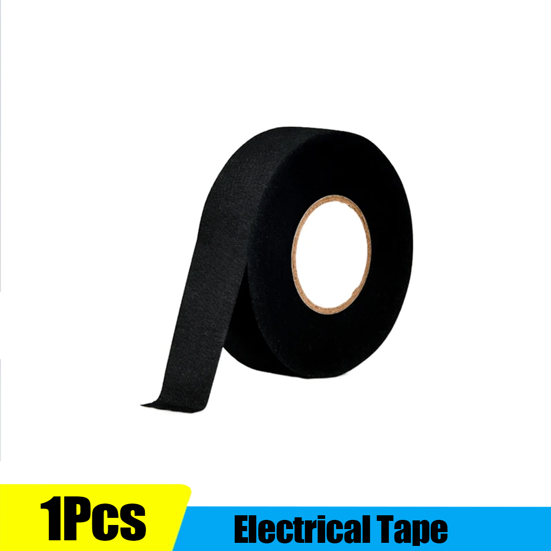 Cinta eléctrica resistente al calor para arnés, cinta adhesiva de tela impermeable aislante para automoción, 5 piezas: Oro / 25 mm / 5 metros