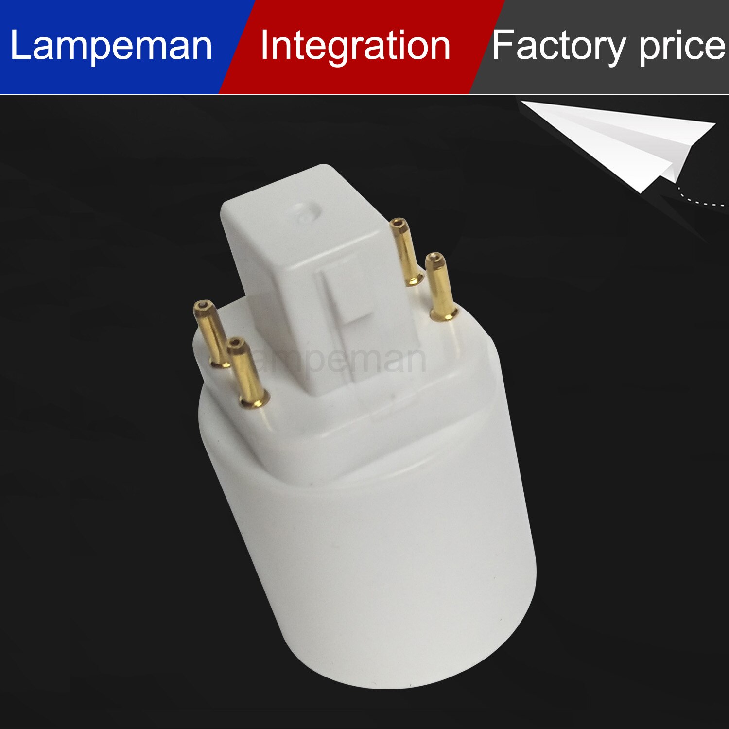 Adaptador de bombilla GX24 a E27, GX24Q a E27, E26, G24 a E27, convertidor de soporte de lámpara, 25 unids/lote