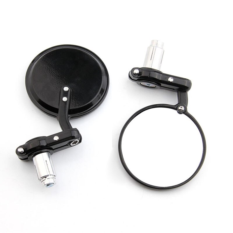 Paar 7/8 "22mm Universele Handle Bar End Achteruitkijkspiegel Side Achteruitkijkspiegel Voor Ducati monster 1098 848 696 999 749 821 796 1200 620: Black