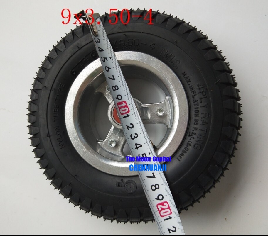Electric scooter 9X3.50-4 wheel 4 inch rims with pneumatic tire tyre inner tube fits Gas Scooter Pocket Bike Electric tricycle