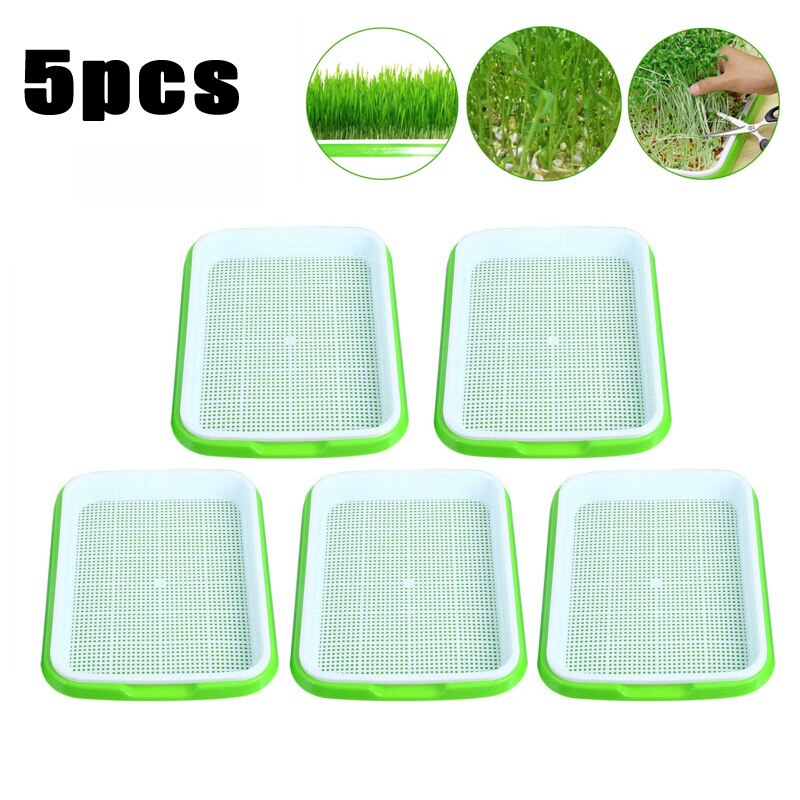 5 pares de bandeja germinadora caja de brotes no tóxico titular herramienta de jardinería Jardín de guardería jardín Caja de cultivo suministros de jardinería: Default Title