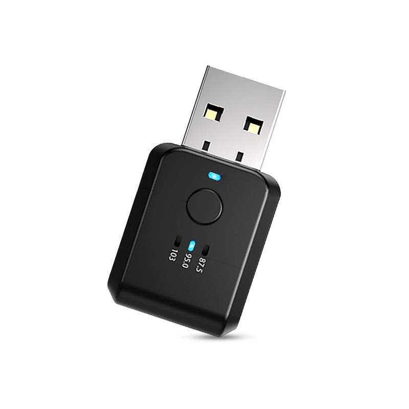 Car wireless bluetooth  v 5,1 transmitter usb  dc 5v fast adapter  fm 95,0 mhz mobile phone hands-free call converter car