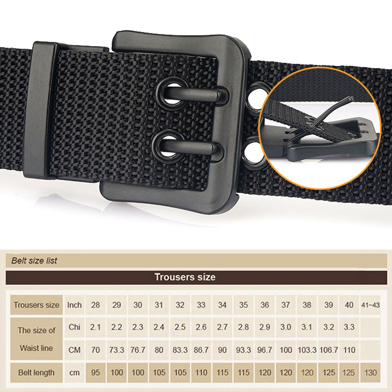 MEDYLA Classic Canvas Belt Men Metal Double Pin Buckle Casual Strap Belt for Men Strap MN3008