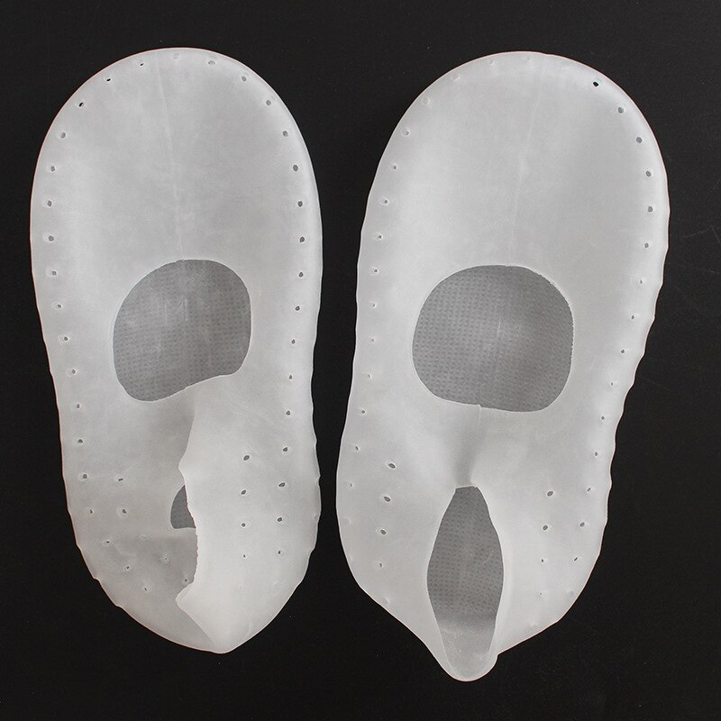 1 paire Gel chaussette Silicone soin des pieds outil pieds protecteur soulagement de la douleur prévention des fissures hydrater peau morte enlèvement chaussette avec trou: Rose