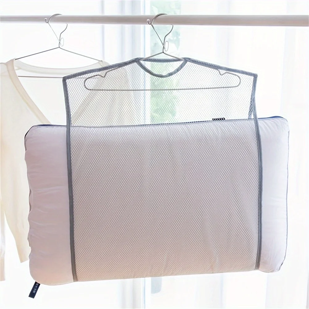 Hängendes Kissen-Wäscheständer für Höhle Außenbereich, winddichtes Kissen-Trocknungsnetz, multifunktionaler Trockner-Taschen-Organizer mit großer Kapazität