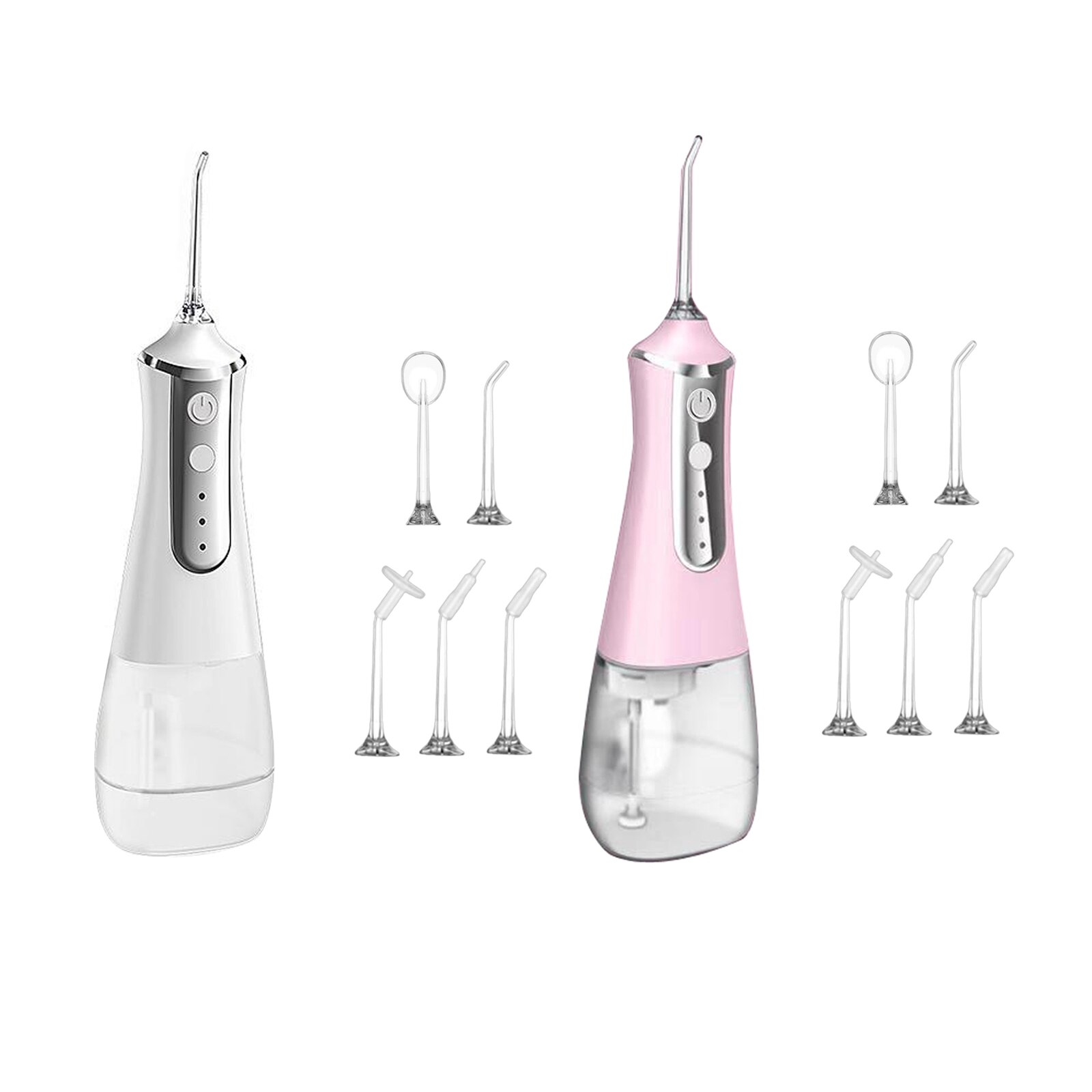 Electric Water Floss Teeth Cleaner 350ML Oral Irrigator Rechargeable 3 Modes