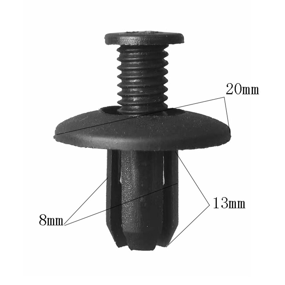 100Pcs Car Body Push Retainer Pin Rivet Bumper Door Trim Panel Retainer Fastener Kit Mixed Auto Fastener Clip Car Accessories