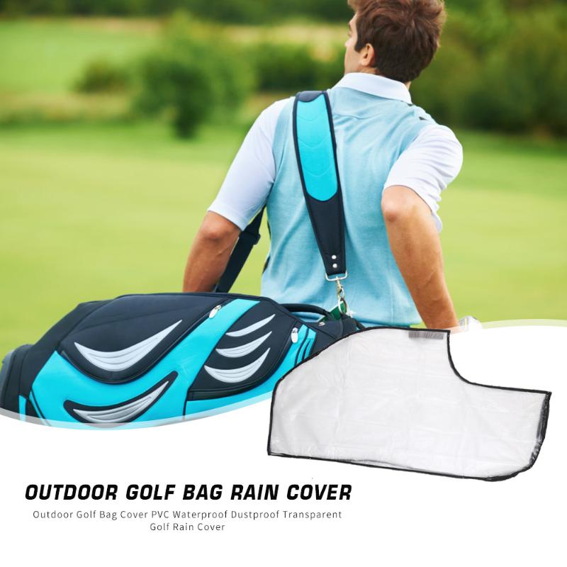 PVC Golf Bag Cover Outdoor Waterproof Dustproof Transparent Golf Bag Cover Rain Cover Protector Supplies