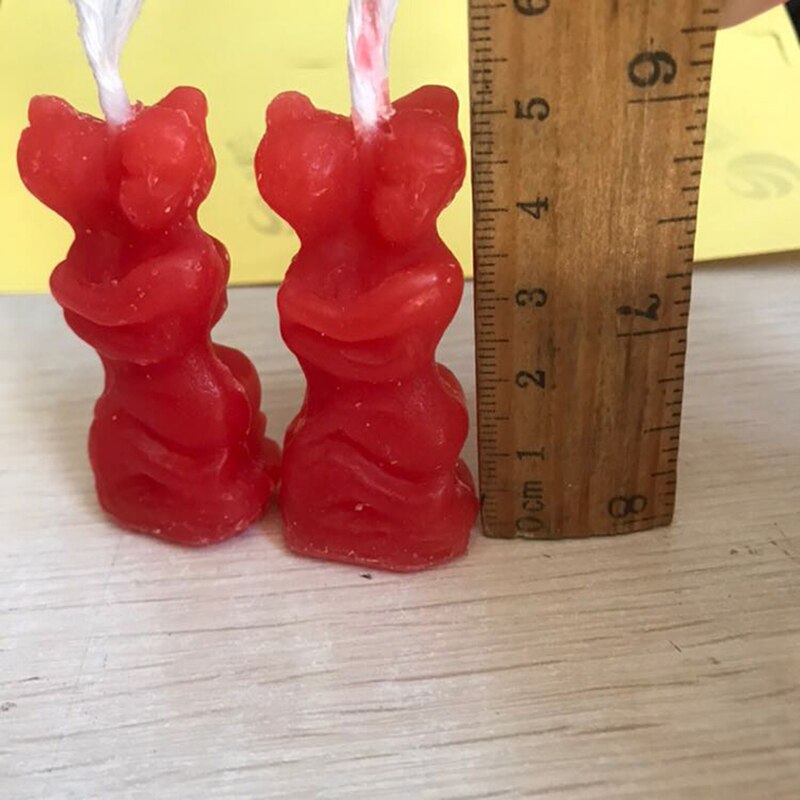 Mini velas decorativas de 2,5x5cm, velas Rojas hechas a mano para parejas, para fiestas y bodas