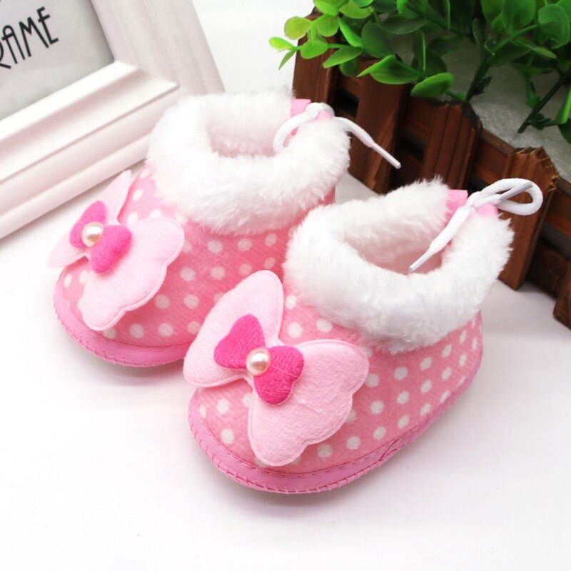 Winter Pasgeboren Baby Meisje Prinses Winter Dot Laarzen Eerste Wandelaars Zachte Zolen Baby Peuter Kinderen Meisje Plus Fluwelen Schoeisel Shoes2