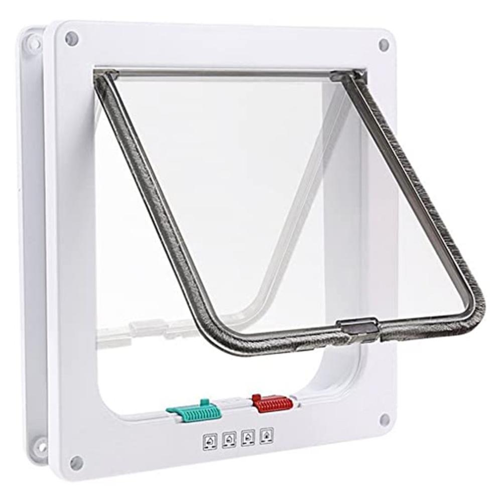 Puerta de entrada y salida para mascotas, puerta con agujero para gatos, puerta de cristal para cachorros, puerta para perros, puerta para perros, valla para mascotas para puertas interiores y exteriores