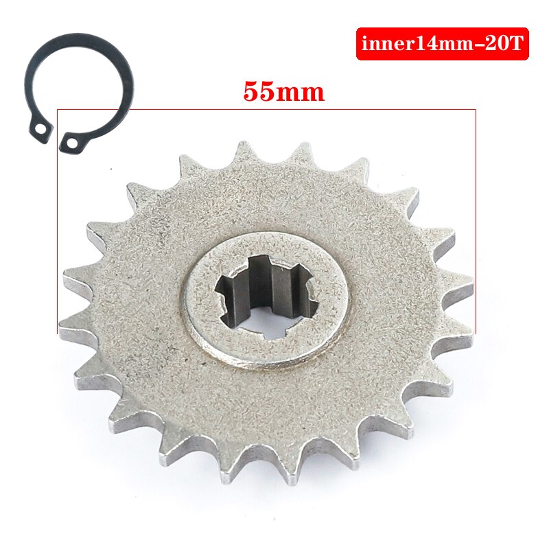 Mini Dirt Bike Pit T8F 2 temps, 11 14 17 20 dents, vtt Minimoto 49CC, chaînes, variateur d&#39;embrayage, tambour, boîte de vitesses, pignon: T8F-20T
