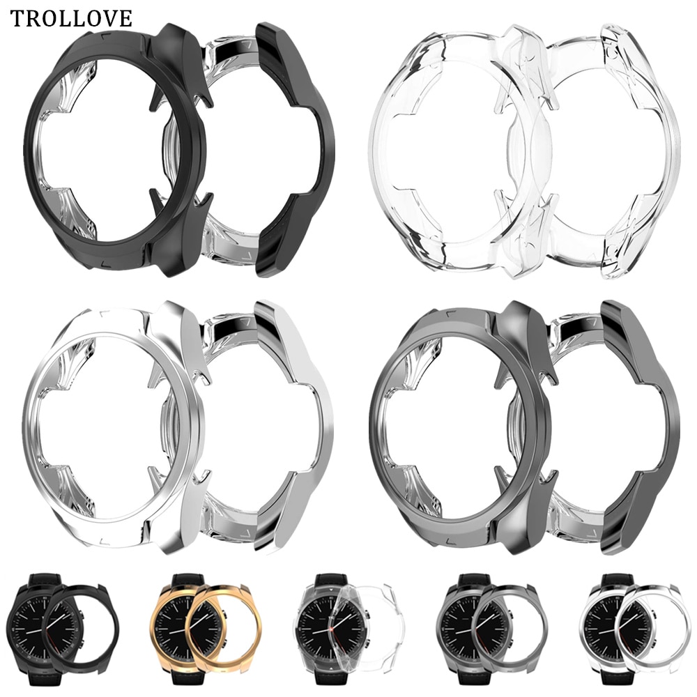 Zachte Siliconen Case voor Ticwatch Pro Smart Horloge Beschermende Gevallen Bumper voor Tic Horloge Pro Horloge Cover Slim Plating TPU shell