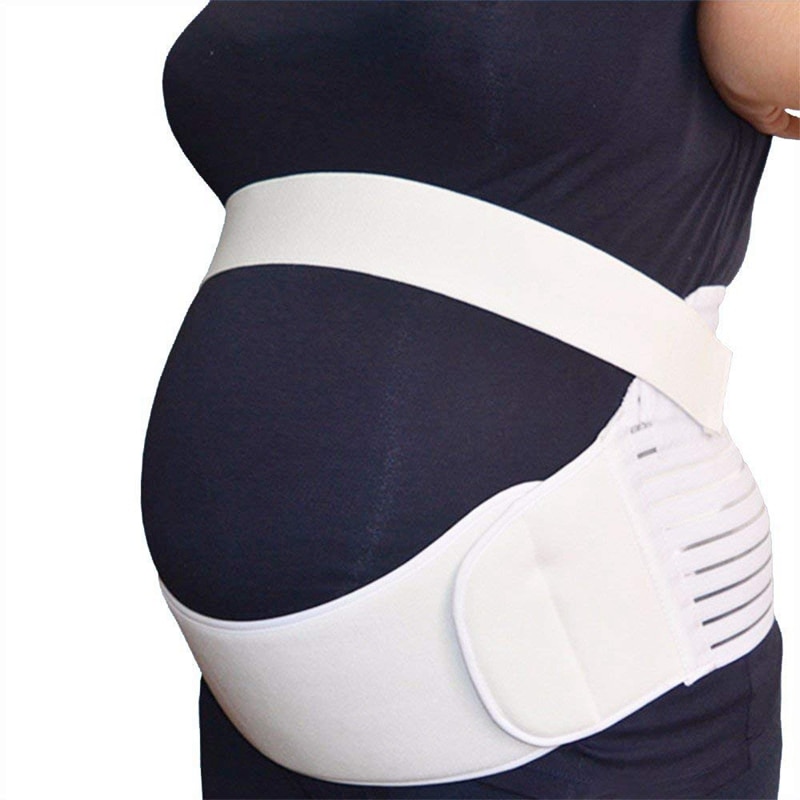 Pregnant Women Belly Belt Prenatal Care Athletic Bandage Girdle Pregnancy Maternity Support Belt white S