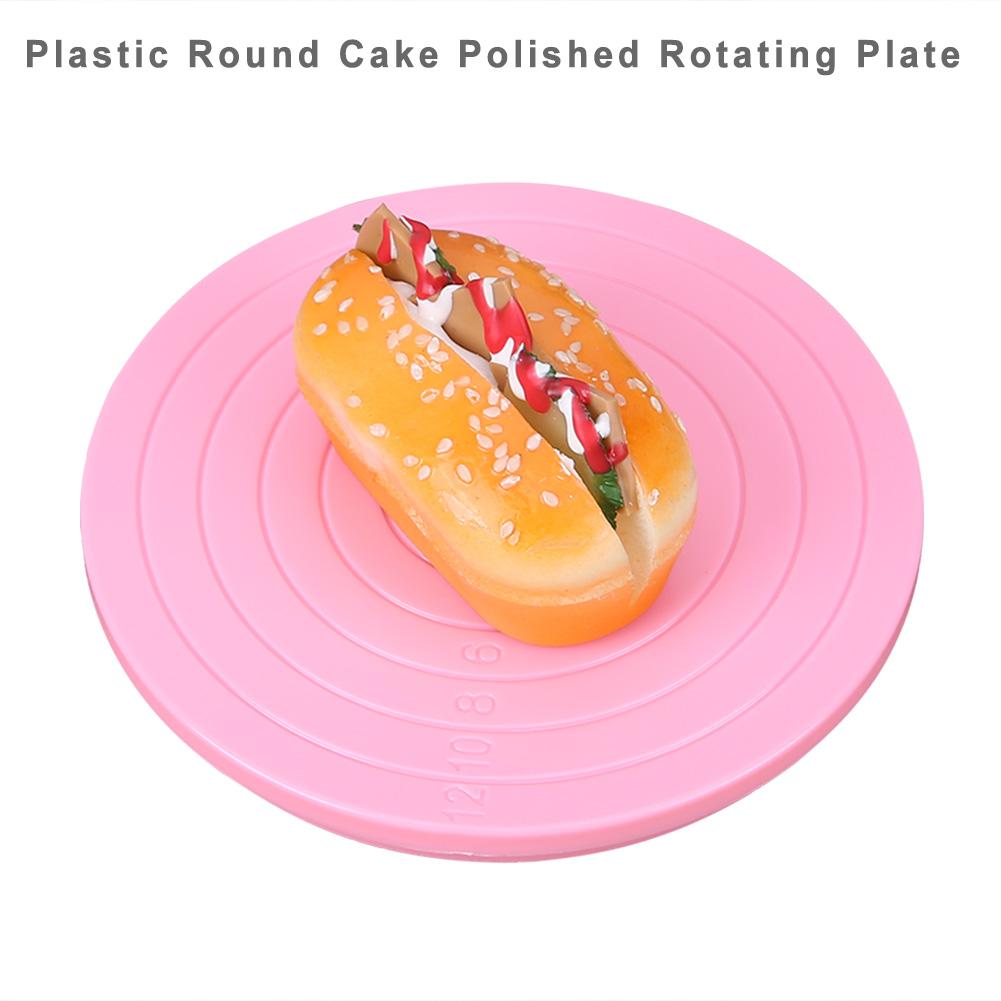 Round Cake Polished Rotating Plate DIY Cake Decorating Swivel Turntable Baking Tool Kitchen Cake Baking Accessories Household