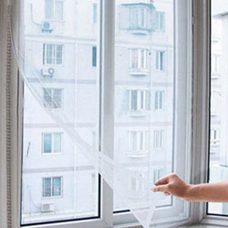 Anti Mosquito Net Kitchen Window Net Mesh Screen Mosquito Mesh Curtain Protector Insect Fly Mosquito Window Mesh Screen: white 1.5x2m
