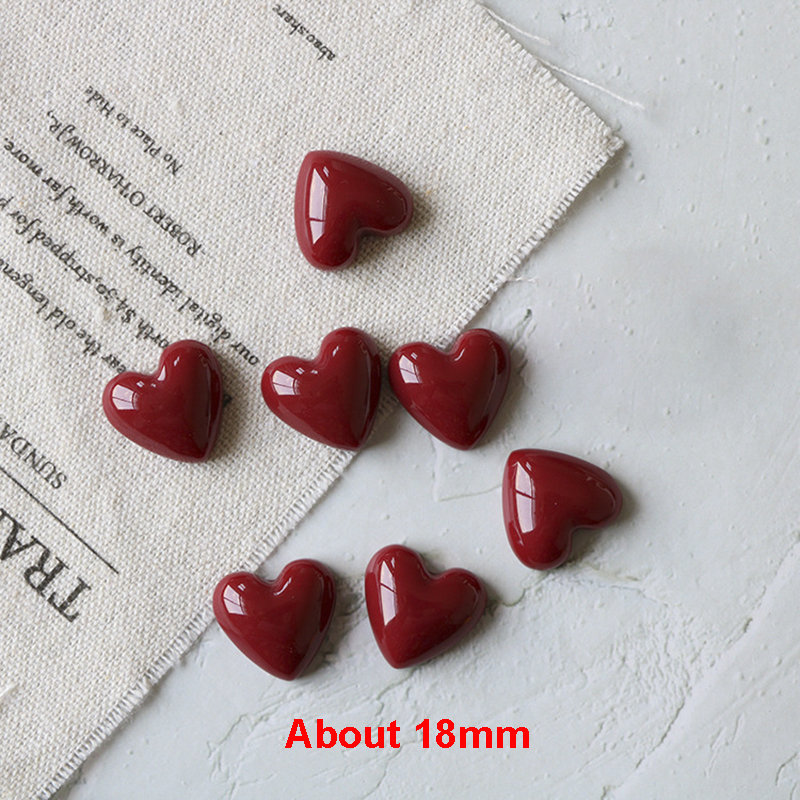 10PCS Love Heart Cute Mini Magnets 18mm Small Refrigerator Magnet Photo Wall Souvenir Magnetic Stickers For Fridge: 10PCS Red