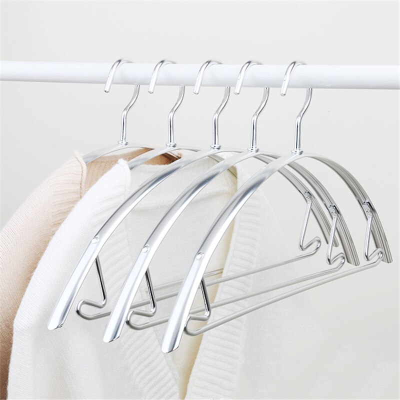 10pcs/pack Wardrobe Clothes Hanger Aluminum Alloy No Marks Hangers for Clothes Cabinet Storage Hanging Rack Clothing Holder Rack: A
