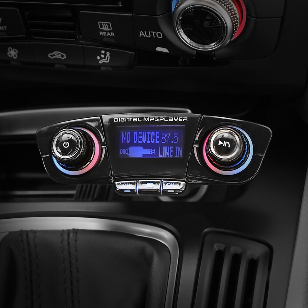 Dual Knop Knop Voor Auto Bluetooth MP3 Speler Tf Card Voor Auto Muziek Fm Fm Intelligente Opladen Instrument Panel