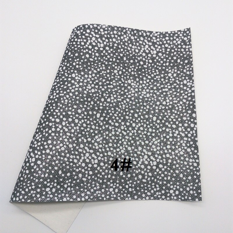 Vinilo de tamaño A4 de 21X29 CM Glitterwishcome para lazos impresos puntos de cuero brillante Fabirc hojas de cuero de imitación para lazos ¡GM340B: 4