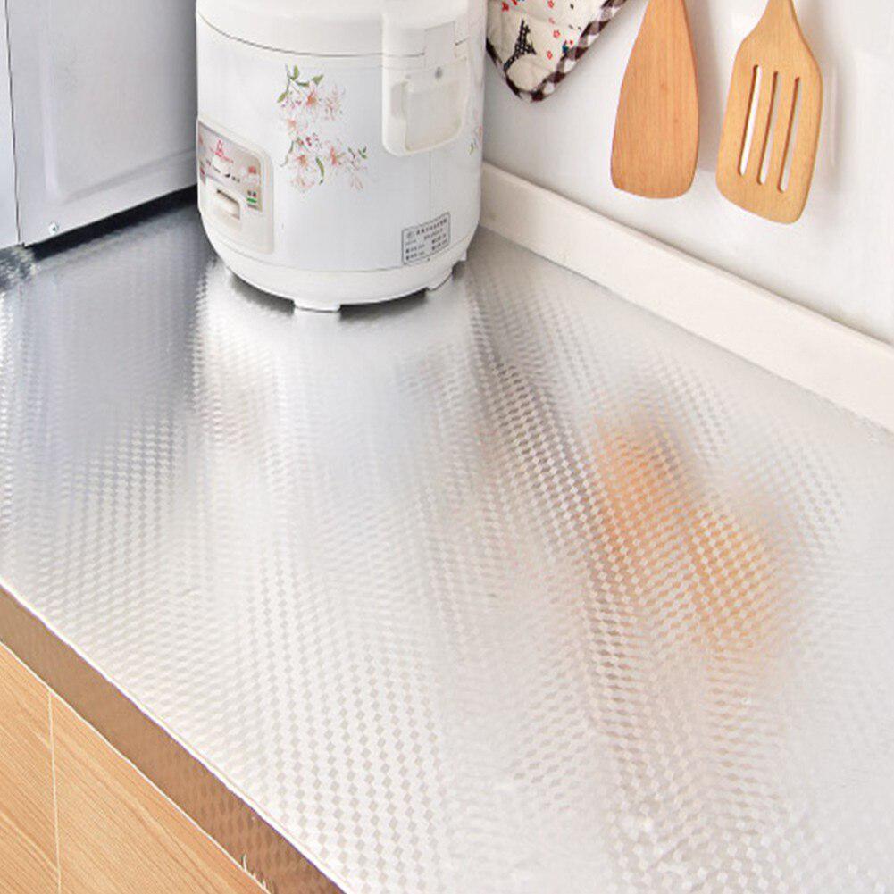 40 x 100cm køkken olietæt aluminiumsfolie klistermærke væg skrivebord gulv vandtæt gør-det-selv møbler til hjemmet dekorere folie stil tapet