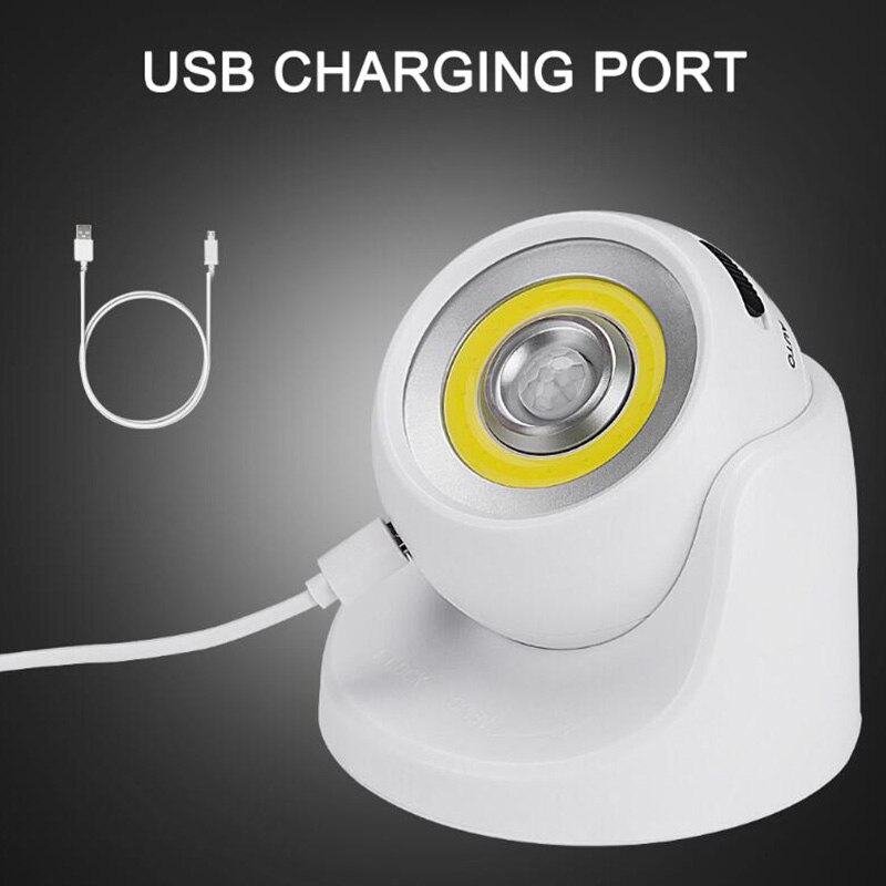 Motion Sensor Light Wireless Battery Powered Wall Lamp USB Rechargeable Outdoor Indoor Door Torch Night Light Security Light