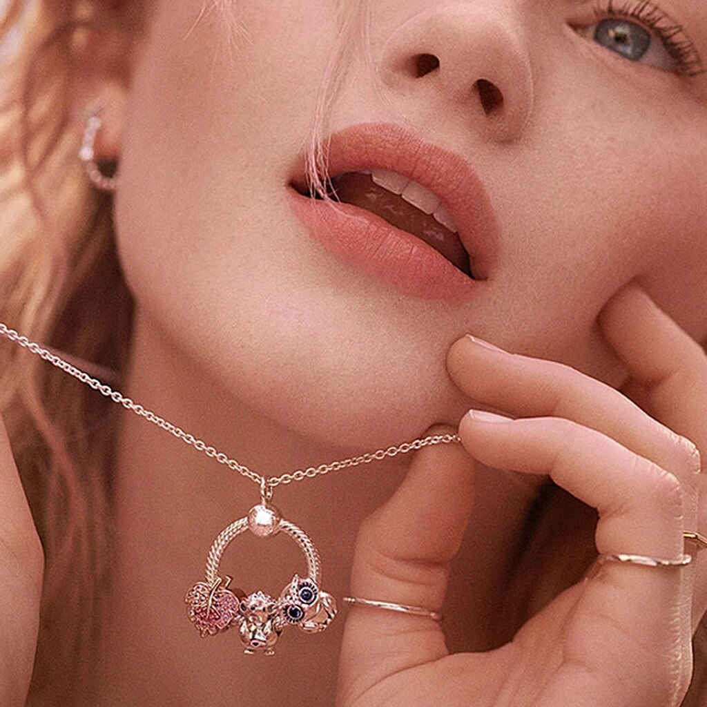 925 argento colore O cerchio ciondolo momenti collana gioielli fai da te fascino misura PAN originale per ciondolo regalo donna