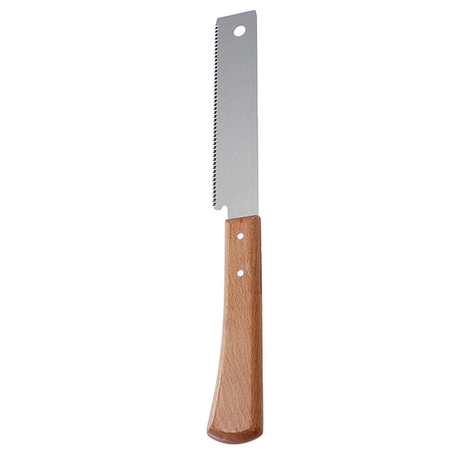 Straight Handsaw Woodworking W/ Beech Handle Fine Toothed Pruning Trim Saw for Carpentry Tools Patio Outdoor Garden Household