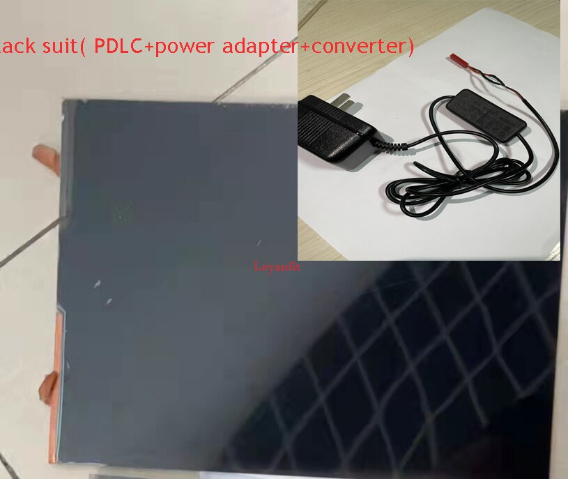 25 * 25 cm pdlc Film Automobile Film Privacy Building window Glass Intelligent Film pdlc Magic switchable transparent Sample size for Testing: Black suit