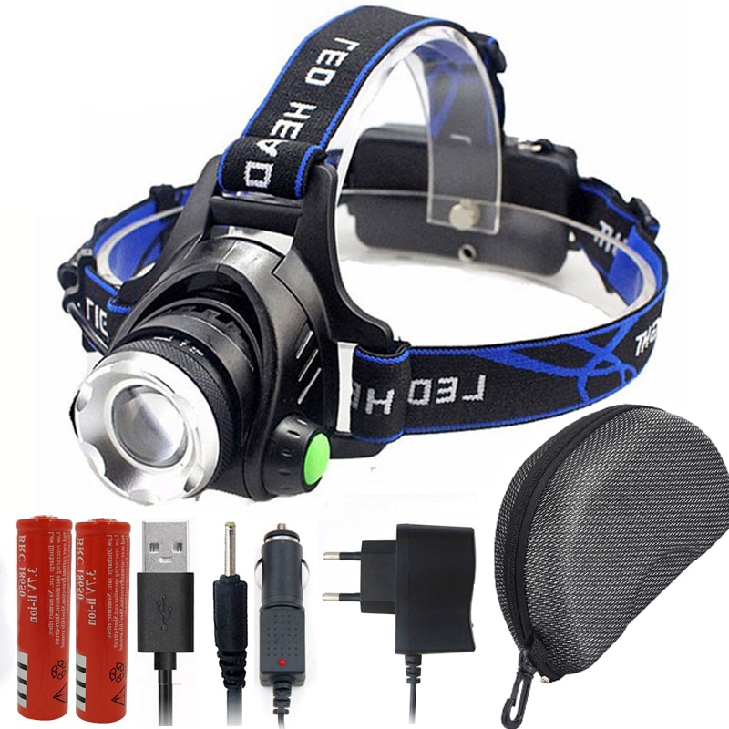 Sensor Headlight Camping Flashlight Head Light Torch Lamp Bulbs USB Rechargeable LED Headlamp 3000lm XM-L2 T6 Body Motion: Package E / XM-L T6